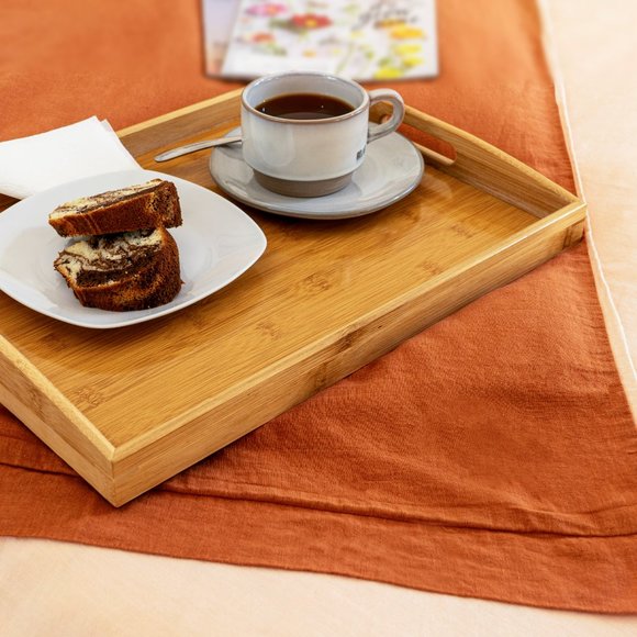 Sweet Palms-100% French Linen European Style Duvet Cover Set (Orange, King Size) - Picture 3 of 7